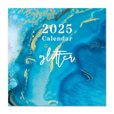 Afbeelding van Grupo Erik Kalender 2025 Glitter wandkalender 12 maanden Broschürenkalender 30x30 cm Fsc gecertificeerde +Bonus 4