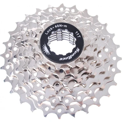Afbeelding van Sunrace 8 speed cassette 11 28 tands BikeTotaal.nl Zilver