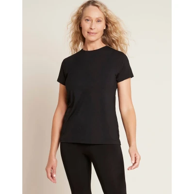 Afbeelding van Boody Bamboe Dames T shirt ronde hals Zwart / L