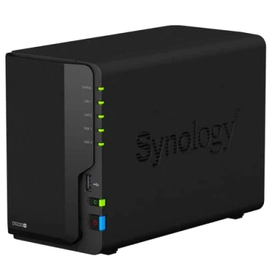 Afbeelding van Synology DS220+ 4TB 2 Bay Desktop NAS systeem, geïnstalleerd met x 2TB Seagate IronWolf harde schijven