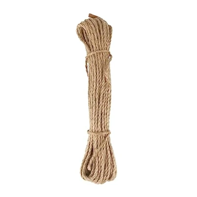 Afbeelding van D.RECT jute touw 4 mm 10 m henneptouw natuurlijke vezels gevlochten