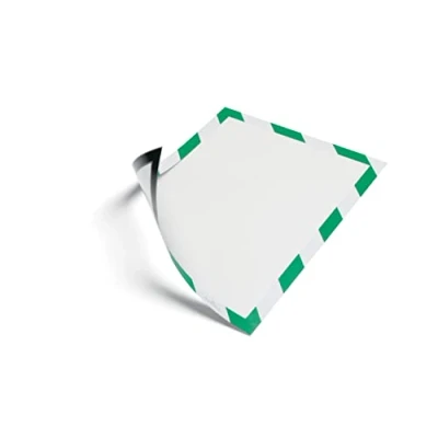 Afbeelding van Durable 4945131 Infokader Duraframe Magnetic Security (A4, magnetische bevestiging voor metalen oppervlakken) 5 stuks, groen/wit