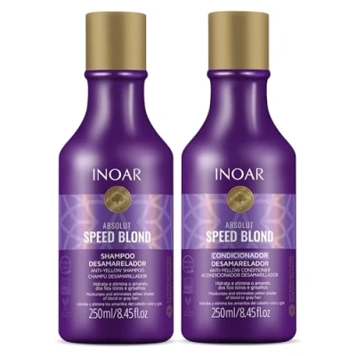 Afbeelding van Inoar Speed Blond Zilver Shampoo &amp; Conditioner 250 ML