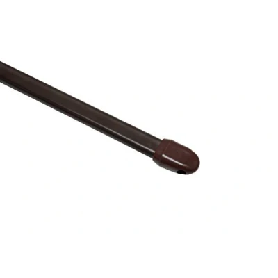 Afbeelding van GARDINIA Gordijnroede voor vitrages, plat/ovaal, uitschuifbaar, metaal/kunststof, bruin, 40 65 cm, 2 stuks