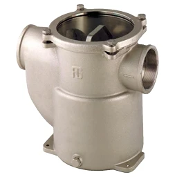 Afbeelding van Brons vernikkelde koelwaterfilters (robuust) met rvs 316 zeef 1 h=151mm 5700l/h