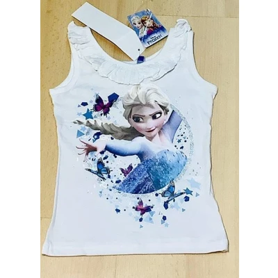 Afbeelding van Disney Frozen mouwloos t shirt katoen wit maat 122/128 (8 jaar)