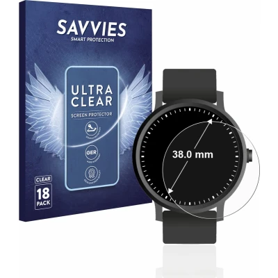 Afbeelding van Savvies (18 Stuks) Schermbeschermer voor Horloges (Rond, ø: 38 mm) Screen Protector Ultra Transparant