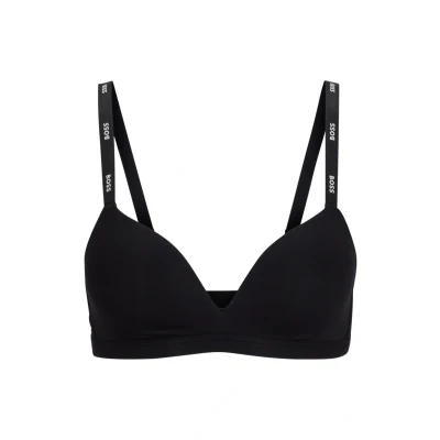Afbeelding van BOSS Triangle Padded Tshirt BH, Dames, Maat: Small, Black