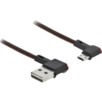 Afbeelding van Delock EASY USB 2.0 Cable Type A male to Micro B angled left / right 0.5 m black
