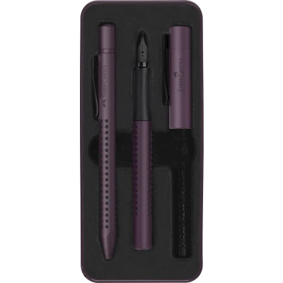 Afbeelding van Balpen en Vulpen Faber Castell Grip Berry in giftbox
