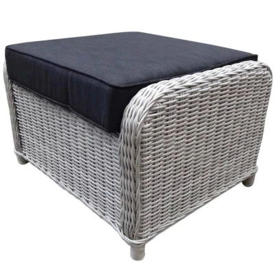 Afbeelding van Ibiza XL voetenbank 63x55xH43 cm wit grijs