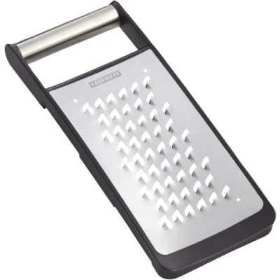 Afbeelding van Leifheit Microcut groentenrasp grof, staat voor extra scherpe en duurzame messen, van roestvrij staal, vaatwasmachinebestendig, keukenrasp, groentesnijder, raspen schaven, rasp