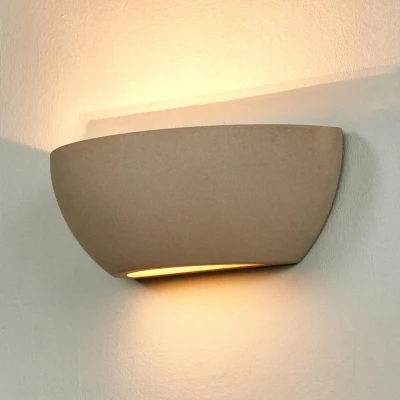 Afbeelding van Lindby Wandlamp 1licht beton, metaal H: 9.5 cm E14 grijs
