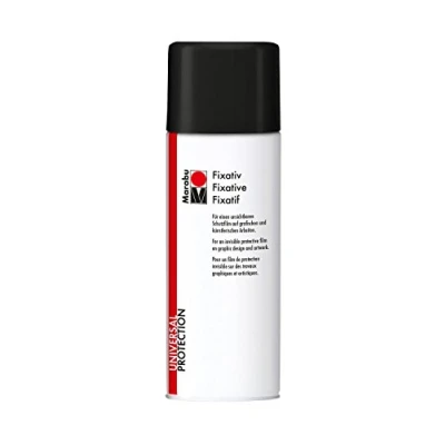 Afbeelding van Marabu, Kleuren + verf voor doe het zelvers, Spuitverf &quot;Fixatief&quot; spray 400 ml kleurloos (Transparant, 400 ml)