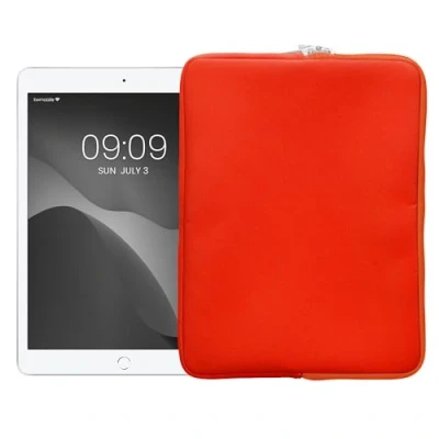 Afbeelding van kwmobile universele Tablet hoes Stevige stijlvolle voor tablets Neopreen sleeve Compatibel met 12,4&quot; 12,9&quot; oranje