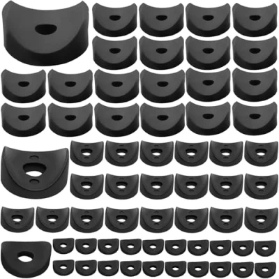 Afbeelding van Zadelafstandstukken, 60 stuks, 19 x 6 3 / 22 4 25 mm sluitringen, afstandshulzen, ronde buizen, kunststof, afstandhouders, isolatieafstandhouders, voor