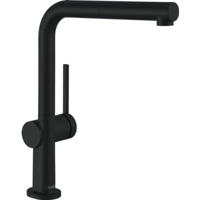 Afbeelding van hansgrohe talis m5414 km a ngreeps keukenmengkraan 270 uittrekbare uitloop 1jet mat zwart 72808670