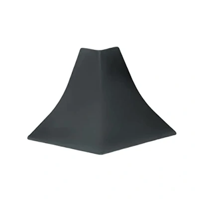 Afbeelding van DQ PP afdekprofiel buitenhoek, mat zwart, 23 x mm, pvc, keukenstrip voor het werkblad, in de keuken, wandafsluitprofiel, tafelbladprofiel