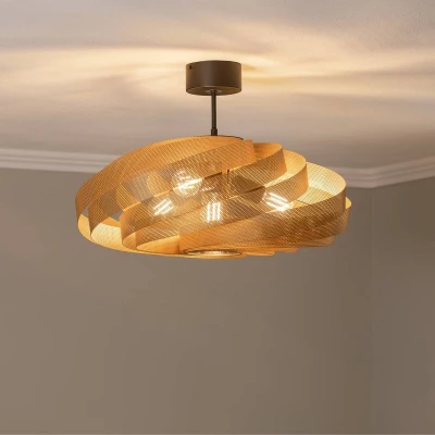 Afbeelding van Euluna Vento plafondlamp, goudkleurig, Ø 60 cm