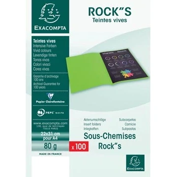 Afbeelding van Exacompta dossiermap Rock&#039;s 80, ft 22 x 31 cm, pak van 100 stuks, wit