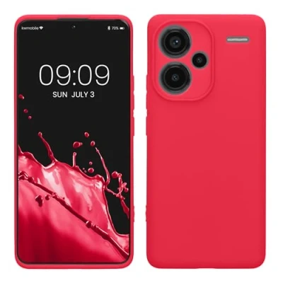 Afbeelding van kwmobile telefoonhoesje geschikt voor Xiaomi Redmi Note 13 Pro+ 5G / Pro Plus Hoesje smartphone Precisie camera uitsnede In neon roze