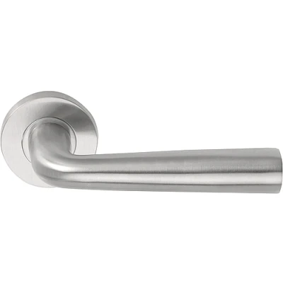 Afbeelding van Formani Deurkruk BASICS LB10 geveerd op rozet mat RVS