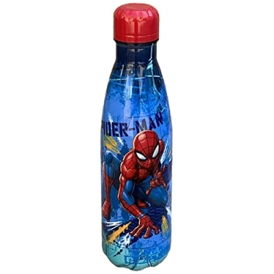 Afbeelding van Marvel Spiderman roestvrijstalen thermosfles met afschroefbaar deksel, drinkfles voor kinderen, jongens, blauw en rood, 500 ml