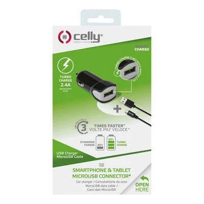 Afbeelding van Celly Auto Telefoonlader 2.4A Micro USB
