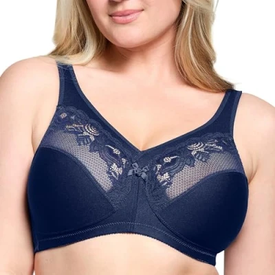 Afbeelding van Full Figure Plus Size MagicLift Minimizer Bra Draadloos #1003, Blauw, 85E