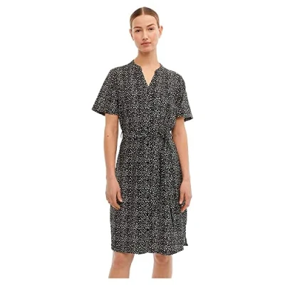 Afbeelding van Object Dames OBJSELINE S/S Shirt Dress NOOS Jurk, Zwart/AOP: Sandshell DOTS, 34