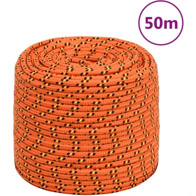 Afbeelding van vidaXL Boottouw 8 mm 50 m polypropyleen oranje