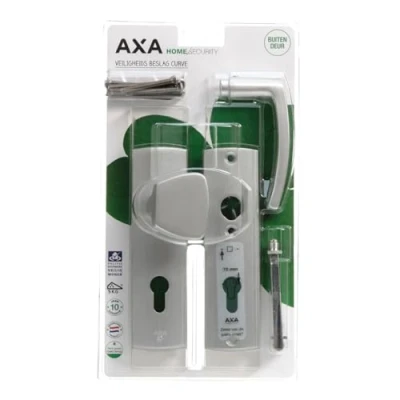 Afbeelding van AXA Veiligheidsbeslag kortschild (Curve) Aluminium S Knop PC72 SKG***
