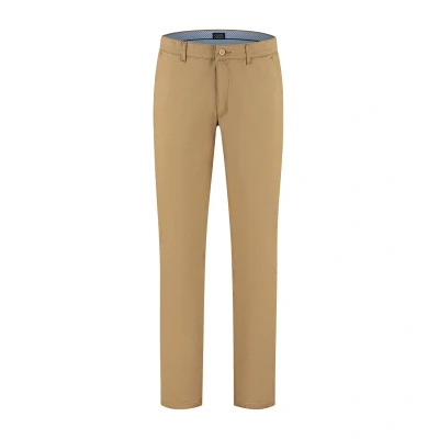Afbeelding van Gents Chino linnenlook zand Maat 50