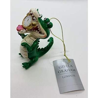 Afbeelding van Gisela Graham Krokodil met klok in de mond, kerstversiering, sprookjesfiguur, Peter Pan,