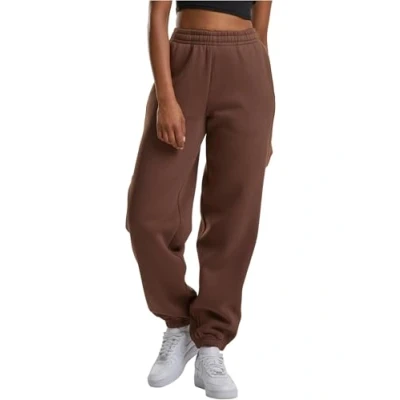 Afbeelding van Urban Classics Fluffy joggingbroek voor dames, losse pasvorm, maten XS 5XL, Chocolatebrown, 4XL
