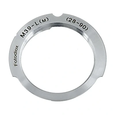 Afbeelding van Fotodiox Lens mount Adapter, M39 (39mm x1 schroefdraad, Leica Screw Mount) to M Adapter met 28 mm / 90 Frame Line, past Monochrome, M8.2, M9, M9 P, M10 and Ricoh GXR A12