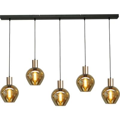 Afbeelding van Masterlight Bounty Hanglamp 5 lichts E27 Zwart