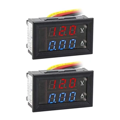 Afbeelding van 2 stks 0.28 &quot;LED Digitale Voltmeter Ampèremeter DC 0 100V 10A, Volt Amp 2in1 Tester voor 12V / 24V Multimeter Amperage Meter Paneel