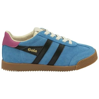 Afbeelding van Gola Sneakers laag voor kinderen, Maat: 32, Santorini black fuchsia Leer