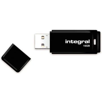 Afbeelding van Integral Usb 2.0 Stick, 16 Gb, Zwart stick