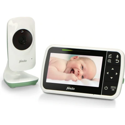 Afbeelding van Alecto DVM149GN Babyfoon met camera en 4.3&quot; kleurenscherm, wit/groen