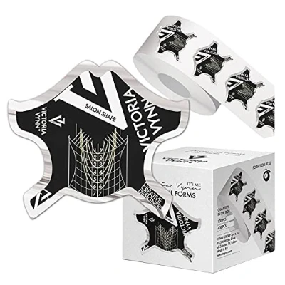 Afbeelding van Victoria Vynn Sjablonen Salon Nail Forms Zwart 400 St.