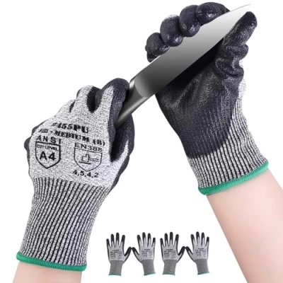 Afbeelding van Donfri Snijbestendige handschoenen, werkhandschoenen voor heren, winterhandschoenen, tuinhandschoenen, doornenbestendig, 2 paar, M