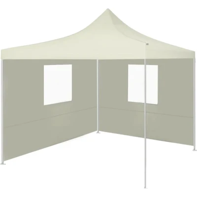 Afbeelding van Vouwtent met 2 wanden 3x3 m crème