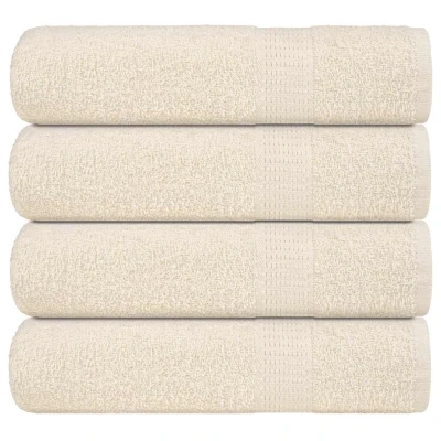 Afbeelding van vidaXL Badhanddoeken 4 st 100x150 cm 360 g/m² 100% katoen crèmekleurig