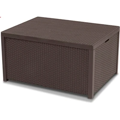 Afbeelding van Allibert Arica 220001 Lounge tafel, kussenboxfunctie, rotanlook, kunststof, bruin
