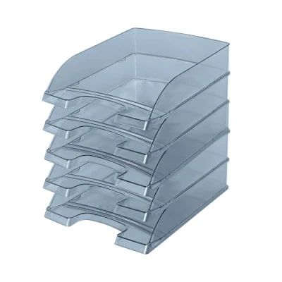 Afbeelding van Brievenbak Leitz Plus A4 transparant rookglas