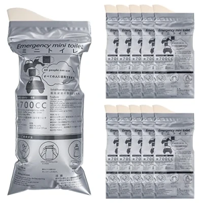 Afbeelding van lzijun 10 stuks urinezakjes, 700 ml draagbare natuursectzakjes, toiletten, urinoir, braakzak voor camping, reizen, auto, opstopping, onderweg, mannen, vrouwen, kinderen