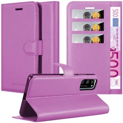 Afbeelding van Cadorabo Hoesje geschikt voor Honor View 30 PRO in MANGAAN PAARS Beschermhoes met magnetische sluiting, standfunctie en kaartvakje Book Case Cover Etui