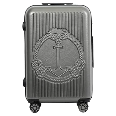 Afbeelding van Biggdesign Ocean Ruimbagage Koffer Reiskoffer met Wielen Koffers Grijs Medium
